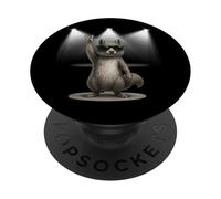 Projecteur rétro écureuil Rocher drôle écureuil Rock PopSockets PopGrip Adhésif