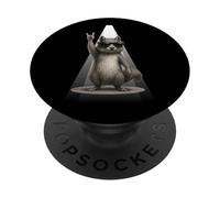 Projecteur rétro écureuil Rocher drôle écureuil Rock PopSockets PopGrip Adhésif