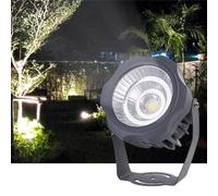 Projecteur Sol Lumières - Spot LED Exterieur, Lampes Paysage Rondes COB Haute Puissance AC 220V, Lampes D'arbre Étanches Ip67, Éclairage Paysage Extérieur, Support Réglable À 180 °(Warm White,10W(220v