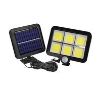 Projecteur Solaire 100W 200W 300W Lampadaire Extérieur Applique PIR Capteur De Mouvement Jardin Patio Porche Garage Éclairage De Sécurité Super Bright(COB-6)