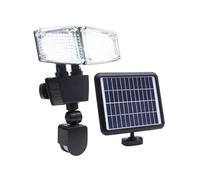 Projecteur solaire 2 tetes LED Douglas H23cm avec détecteur de mouvement Blan