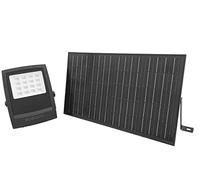 Projecteur Solaire 200W All-Black, Lampe Solaire pour Extérieur avec Télécommande et Détecteur de Mouvement (Lumière Blanche 6000K, 200 Watts) - ELEDCO