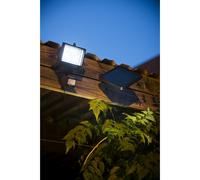 GALIX Spot solaire tres éclairant avec détecteur de présence - 80 LED - Noir