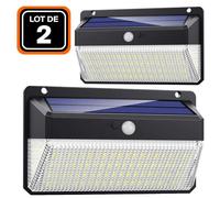 Projecteur Solaire - EUROPALAMP - Lot de 2 - 228 LED - 2000 Lumens - Détecteur de Mouvement