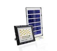 Projecteur Solaire Extérieur 50W 72 LEDS + Panneau Photovoltaïque à Haute Conversion, Télécommande, Capteur d'allumage Automatique. Projecteur Solaire IP67 pour Éclairage, Jardin, Garage.