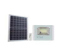Spot LED V-TAC 20W avec panneau solaire et télécommande, batterie remplaçable