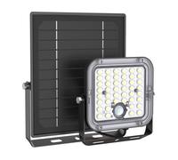 Europalamp - Projecteur LED Solaire 10W - 1400 Lumens, Détecteur de Mouvement, Étanche IP65, Éclairage Extérieur avec Capteur, Lampe de Sécurité Autonome pour Jardin, Terrasse, Garage