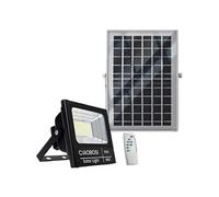 Projecteur Solaire LED 10W IP67 Panneau Séparé Télécommande Noir Transparent