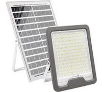 Projecteur Solaire LED 16 W avec Panneau Solaire 20 W et Détection Automatique Gris