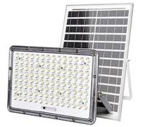 Projecteur Solaire LED 17 W avec Panneau Solaire 20 W et Détection Automatique Gris