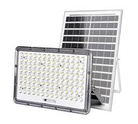 Projecteur Solaire LED 17 W, Panneau Solaire 20 W et Détection Automatique,Gris [EEK: A]