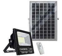 Projecteur solaire LED 200W IP67 - Panneau séparé - Télécommande - Noir transparent