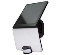 Projecteur Solaire LED Noir, 11W, 1400 lumens, IP54, 4000K, détecteur de mouvement, Inter 3 positions On/Off/Auto, panneau amovible - Tibelec