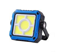 Projecteur solaire LED rechargeable 10 W avec batterie 2400 mAh, projecteur de travail étanche pour utilisation en extérieur et éclairage (777A)