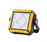 Projecteur solaire LED rechargeable 10 W, batterie 2400 mAh, 300 lm, lampe spot lanterne avec crochet de fixation pour camping, randonnée (777C)