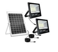Projecteur Solaire Projecteur Plus Lumineux Avec Panneau Solaire En Aluminium Lampadaire Solaire Étanche Avec Lampe Murale De Jardin À Distance pour patio de garage(800W 2200LED)