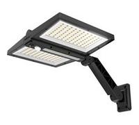 Lumisky Spot solaire CLIPPER BLACK 2 têtes 37 cm LED blanc détecteur de mouvement orientable Noir