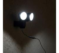 Projecteur solaire sensor noir walee