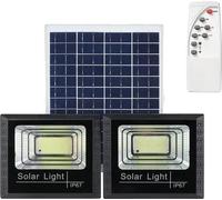 Projecteur solaire, télécommande, étanche, 50LED x 2