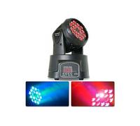 Beamz MHL108MK4 Mini Lyre Wash - 3W, 18x LEDs RGB 3W, Modes DMX et Autonome, Fonctionnalité Maitre/Esclave, Pan 540°, Tilt 270°, Idéal pour la Scène, Bar, Boîte de Nuit