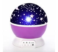 Projecteur Star Sky rotatif Elight L1 2 en 1 et lampe de nuit avec câble 4x AAA / USB Violet