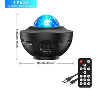 Projecteur Starry Galaxy Night Light, Ocean Wave Music Speaker, Sky Light, Décoration De Chambre, Cadeau D'anniversaire, Ix-Petit Style