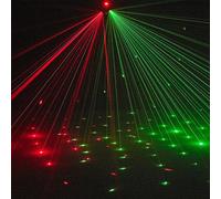 Projecteur stroboscopique LED rotatif à faisceau laser 50 W, compatible disco, DMX512, pour DJ, bar, club, mariage, Noël et scène (prise UE).