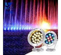 Projecteur Submersible à Angle réglable, Facile à Installer, lumière Jaune, éclairage LED sous-Marin pour Fontaine, éclairage paysager étanche