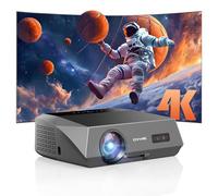 Projecteur Ultra HD 4K HDR Movie Gaming TV Lumineux 1800ANSI High Lumen Lumière du jour Smart Home Cinéma Proyecteur avec WiFi Bluetooth NFC HDMI ARC Applications Zoom à portée plus courte Mise au
