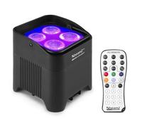 Beamz BBP54 - Projecteur PAR Uplight sur Batterie IP65 RGBAW-UV WDMX - 48 Watts, 15 Heures d'Autonomie,Télecommande, Idéal pour Éclairage de Salle, Mariage, Jardin, Architecture