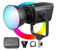 Projecteur vidéo LED Amaran Ray 660c Full Color RGB, 660 W, Monture Bowens, éclairage continu CCT 1800K-20000K, 38500 lux à 1 m, Compatible avec l'application et Le contrôle DMX, 12 Effets