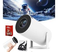 Projecteur Wicked Af, mini projecteur portable Wicked Af Full HD, projecteur portable Wicked Af, projecteur d'extérieur portable avec écran HD 4K, correction automatique, écran 130 pouces, rotation à