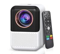 Projecteur WiFi Bluetooth intégré Netflix, [Electic Focus] 1080p 200 ANSI Mini Portable Smart TV Projector, Support 4K, Office DOC, 4D 4P Keystone, 50% Digital Zoom, YouTube, etc