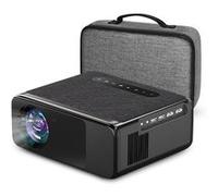 Projecteur WiFi intelligent,Aiorber mini-projecteur home cinéma, projecteur à correction trapezoïdale automatique, projecteur sans fil pour téléphone, avec assistant vocal intelligent, noir