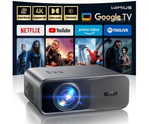Projecteur Wimius 4K 1200ANSI Google TV BT5.2 projecteurs Full HD 1080P Keyston Beamer 20W haut-parleurs projecteur Laser Home cinéma