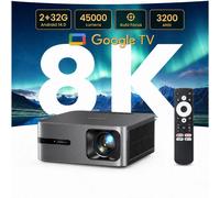 Projecteur Wimius G2 4K 45000 Lumens, Smart Google Live TV, Auto Focus, Wifi 6, HDR, MEMC, 2+32G, Projecteur de Cinéma Domestique