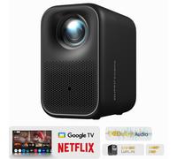 Projecteur WUPRO G1, certifié Google TV et Netflix, 320 lumens ISO, résolution native 1080p, compatible 4K, mise au point automatique et correction automatique du trapèze