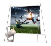 Projecteur XGIMI Vibe One + Écran Pliable 70 Pouces, Projecteur Portable 1080P avec Batterie Intégrée, Enceintes JBL et Google TV, Cinéma Extérieur pour Jardin et Camping