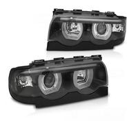 Projecteurs 3D Angel Eyes Tuning Tec Pour BMW Série 7 E38 Année 94-01 Noir