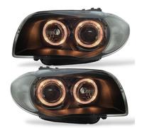 Projecteurs À L’Angel Eyes Noir Pour BMW Série 1 E81 E87 E82 E88 RHD/LHD