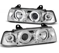 Projecteurs Angel Eyes Tuning Tec Pour BMW Série 3 E36 Limo Touring 90-99 Chrom