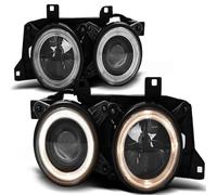 Projecteurs Angel Eyes Tuning Tec Pour BMW Série 5 E34 7er E32 86-95 Noir