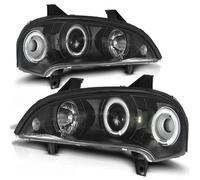 Projecteurs Angel Eyes Tuning Tec Pour Opel Tigra A 94-00 Noir Avant