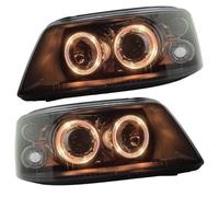 Projecteurs Avant Assemblage Paires Angel Eyes Noir RHD LHD Pour VW T5 2003-2010