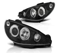 Projecteurs CCFL Angel Eyes Combo Pour Peugeot 206 98-06 Noir