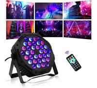 Projecteurs disco pour soirées, 36 projecteurs LED de scène avec DMX et télécommande, 7 modes d'effets RGB