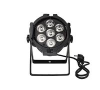 Projecteurs DJ à Tête Mobile Mini Aluminum Alloy 7x18W RGBWA+UV 6in1 LED Par Light DMX512 Wash Dj Stage Disco Party Professional Lights(4pcs)