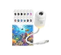 Projecteurs HD dynamiques 5D holographiques - Plug and Play - Projecteur d'étoiles galaxie réglable - USB à 360° - Projecteurs galaxie et lune pour chambre à coucher, plafond, voiture, toit (avec 12