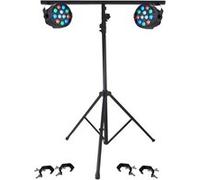 PROJECTEURS IBIZA A LED Pack Light 2 PAR MINI RGBW + Portique + 4 Crochets G