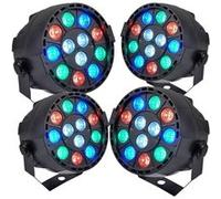 projecteurs ibiza a led pack light 4 par mini rgbw